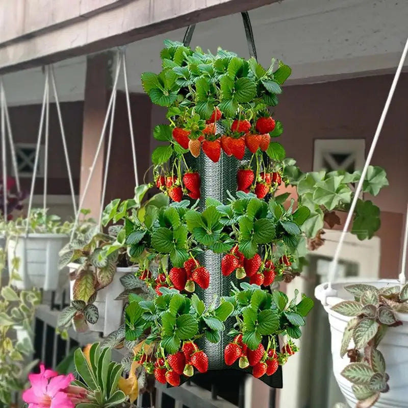 GreenGrow VertiBag | Hängende Pflanzentasche | Atmungsaktiv & Platzsparend | Für Balkon & Terrasse