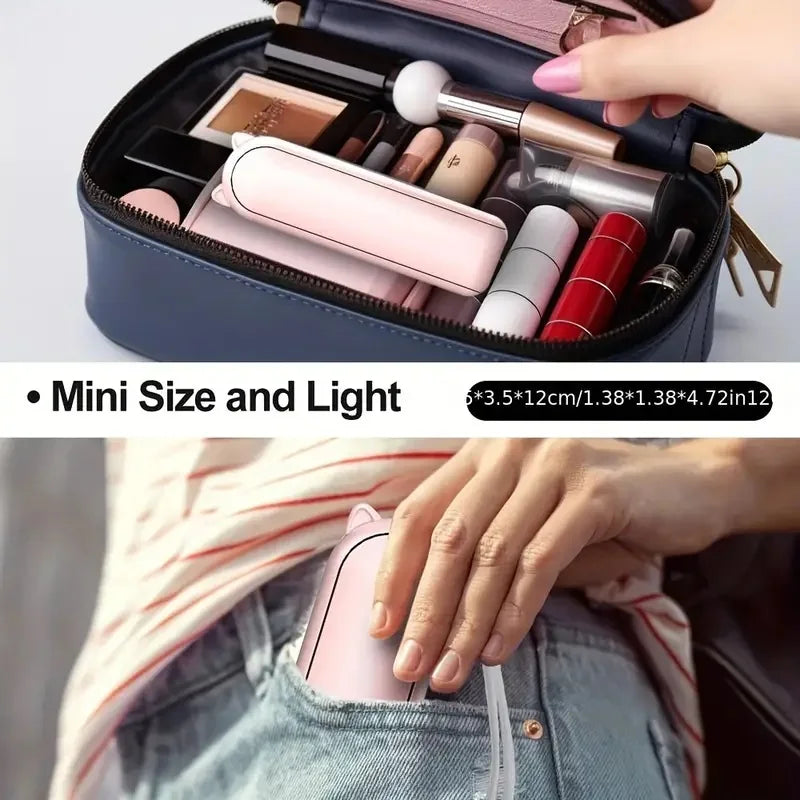 Airli Mini Ventilator | Faltbar & Leise | Mit Powerbank | 2000 mAh Akku