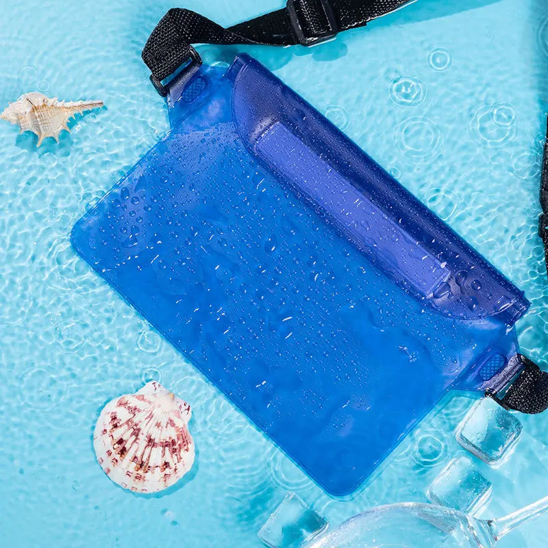 DryGo Wasserdichte Hüfttasche | 3-Fach Versiegelt | Verstellbarer Gurt | Für Strand & Outdoor