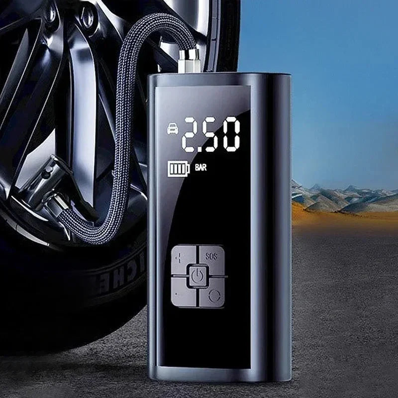 PumpoMax Luftkompressor | 150 PSI | Kabellos & Kompakt | 6000mAh Akku