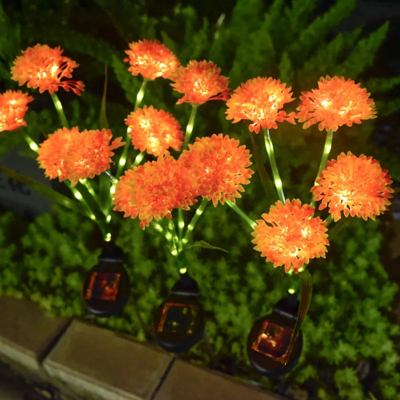 LumiFlora | Solar-Gartenleuchten im 6-Kopf-Design | Automatischer Dämmerungssensor & wetterfest | Stimmungsvolle Beleuchtung für Garten & Terrasse