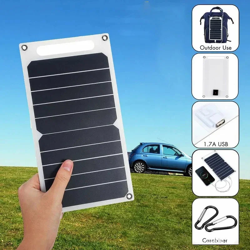 Sunivera Solar Charger | Ultradünn & Leicht | 6W USB Panel | Wetterfest & Tragbar