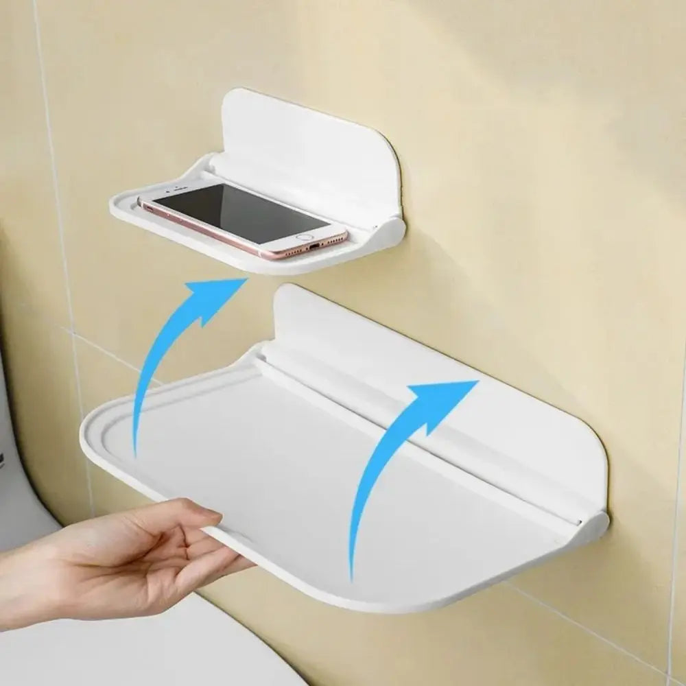 Plaktra FoldShelf | Faltbares Wandregal | Ohne Bohren | Für Handy, Router & Deko