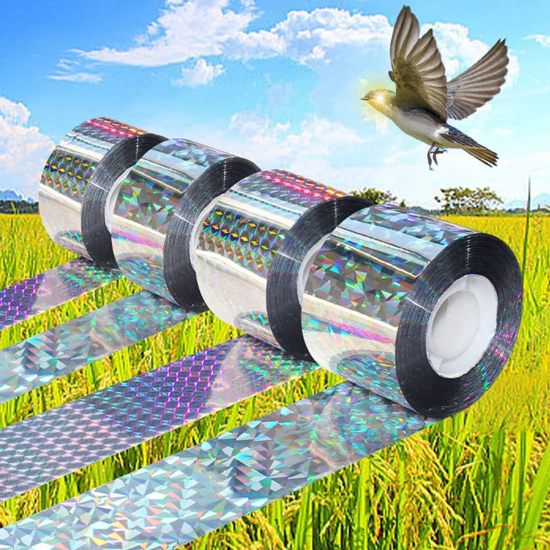 VegaShield Vogelschutzband | Reflektierendes PET-Band | Wetterfest und Langlebig | 80m Länge