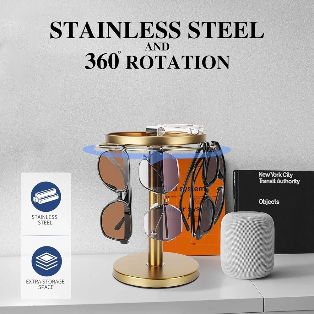 Vistara | Brillen- & Schmuck-Organizer | 360° Drehfunktion, robust & elegant | Schminktisch & Ankleidezimmer