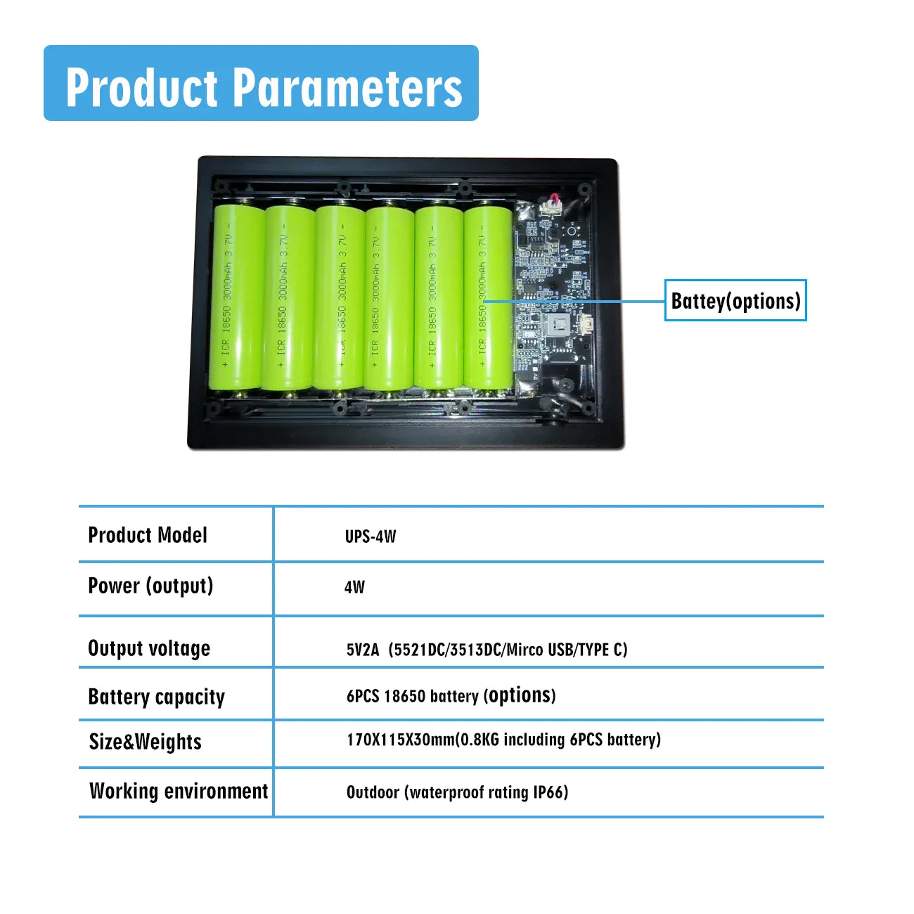 PowerSolar | 4W Solarpanel Ladegerät | IP66 Wasserdicht & Multifunktional | Für Outdoor & Camping