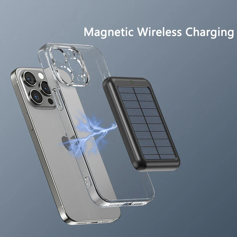 PowerNova SolarCharge 20.000mAh Powerbank mit MagSafe & Wireless Charging | USB-C & Solar Aufladung