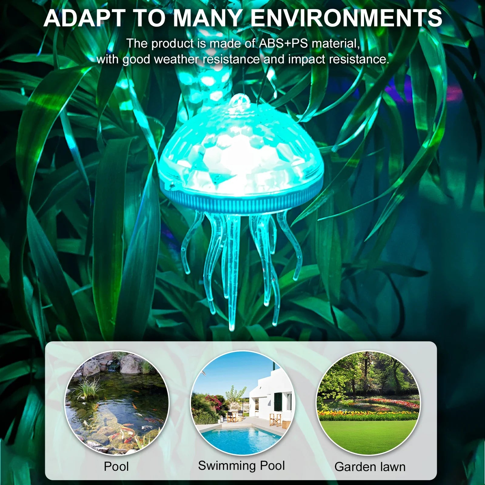 GlowJelly Solarleuchte | RGB-Farbwechsel | Solarbetrieben | Wasserdicht | Hängendes Design