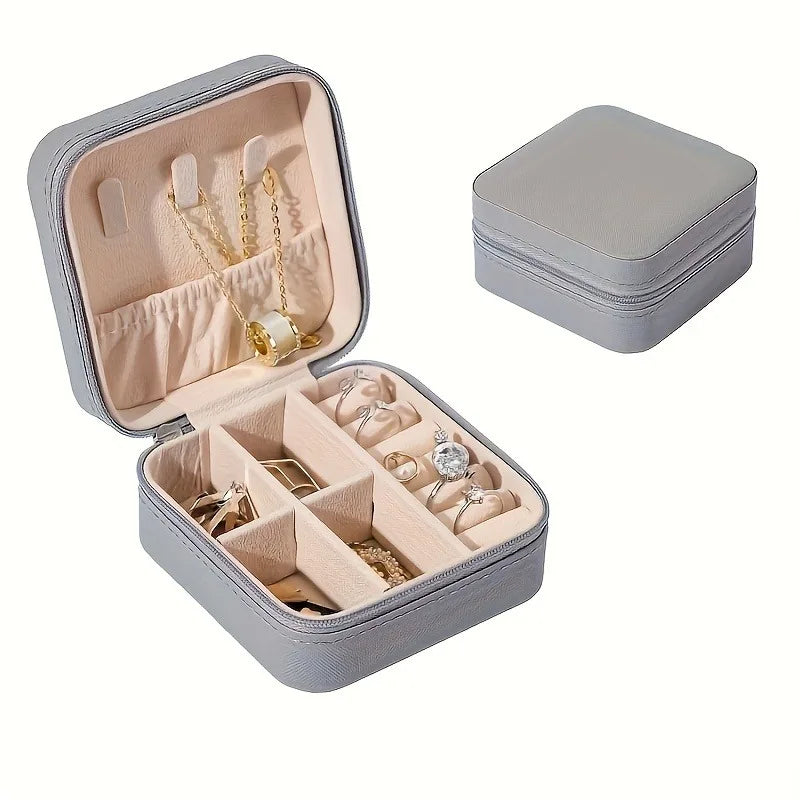 Veloura JewelCase | Schmuckorganizer Reiseetui | Kompakt & Elegant | Für Ringe, Ketten & Co.