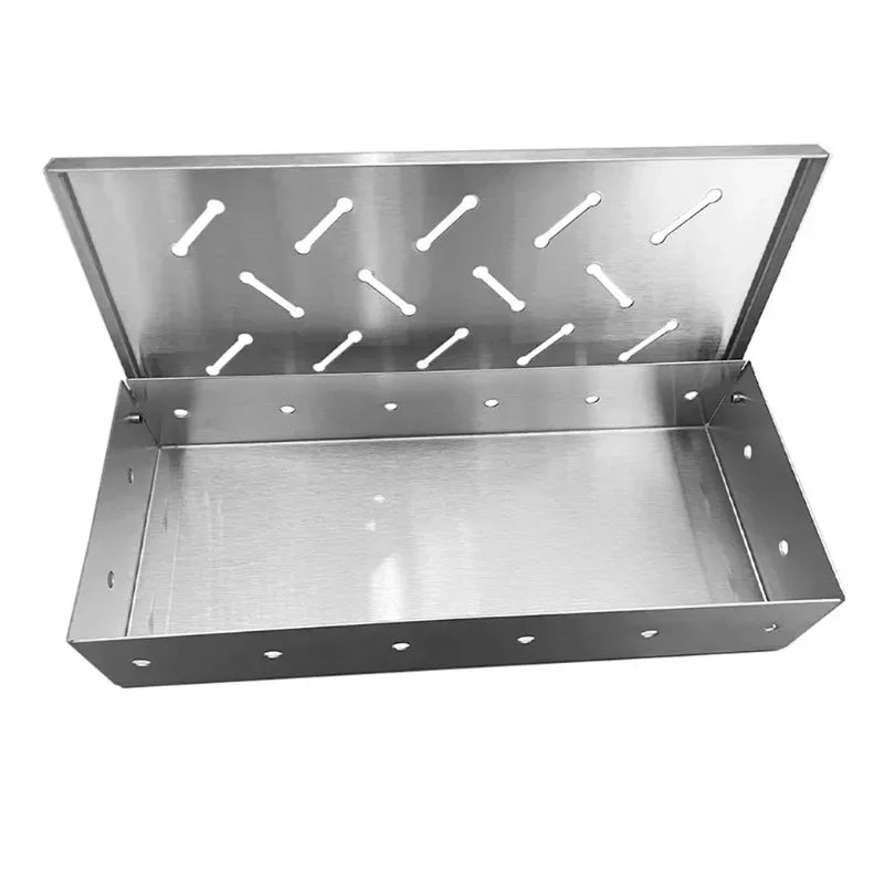 GrillMora Räucherbox | Edelstahl | Für Holzkohle & Gasgrill | Intensives Raucharoma