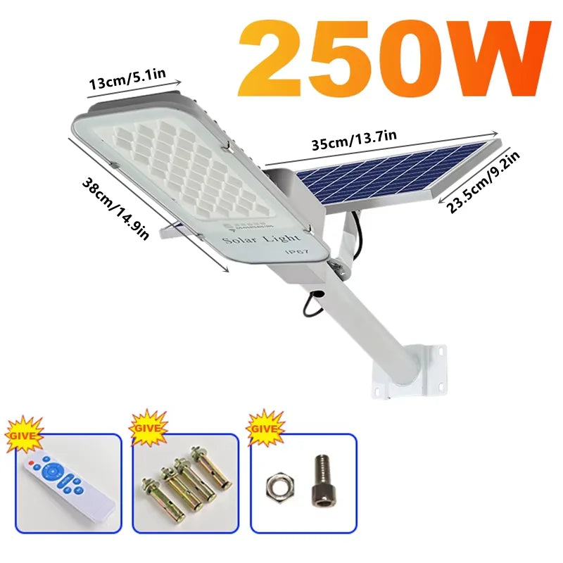 SunLite 250W LED-Solarleuchte | Bewegungssensor | 3 Lichtmodi | Wetterfest | Kabellos