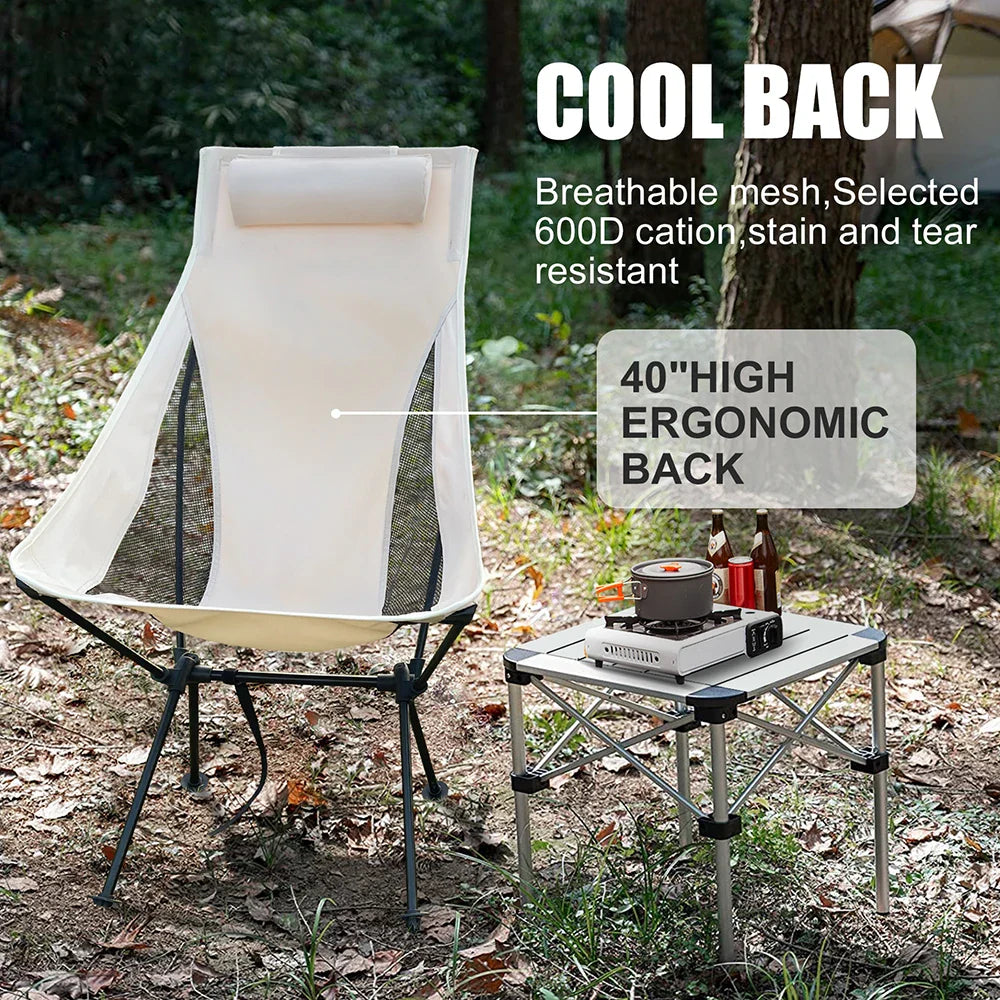 Trekalux Outdoorstuhl | Ultraleicht & Faltbar | 150 kg Belastbar | Wetterfestes Oxford-Gewebe