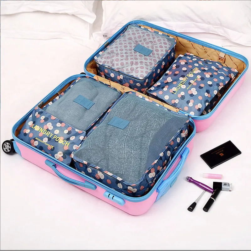 VOYSEC Packwürfel-Set | 6-teilig | Wasserabweisend & Platzsparend | Für Männer & Vielreisende