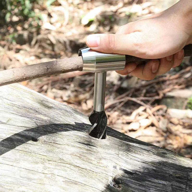 SurvivorPro | Bushcraft Handbohrer | Scharfer Präzisionsbohrer | Robuster Carbonstahl