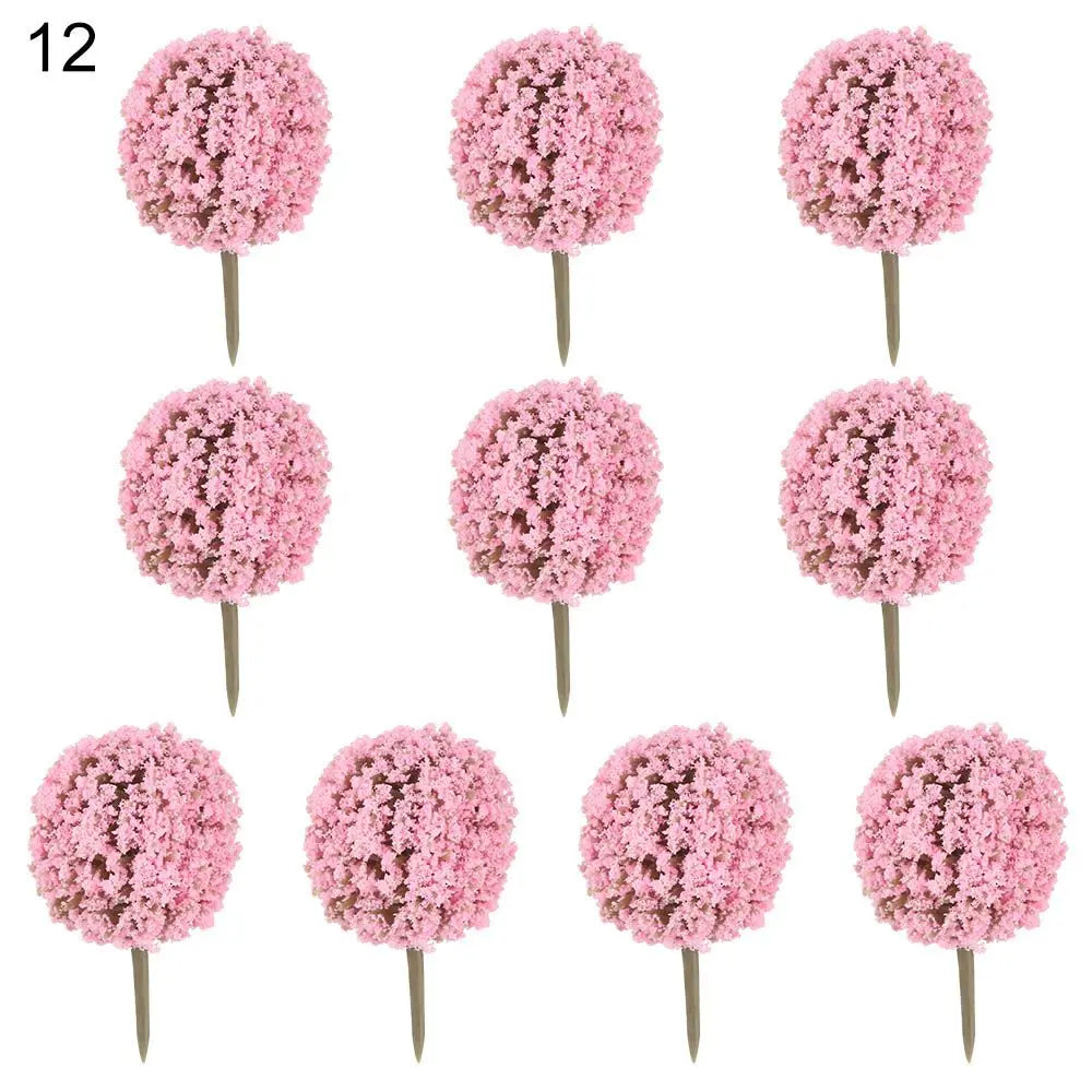 Floranimo Mini Bäume | 10er Set | Bunt & Realistisch | Für Modelle & Dioramen | Flexible Deko-Idee