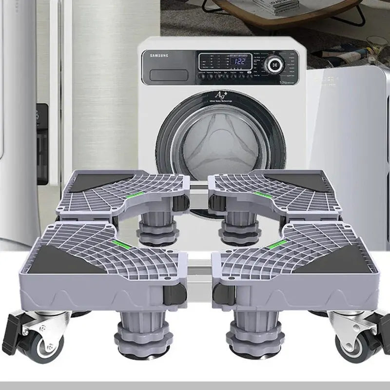 FlexiMove Universalrollrahmen | Höhen- & Breitenverstellbar | Stoßdämpfende Pads | Feststellbare Doppelrollen