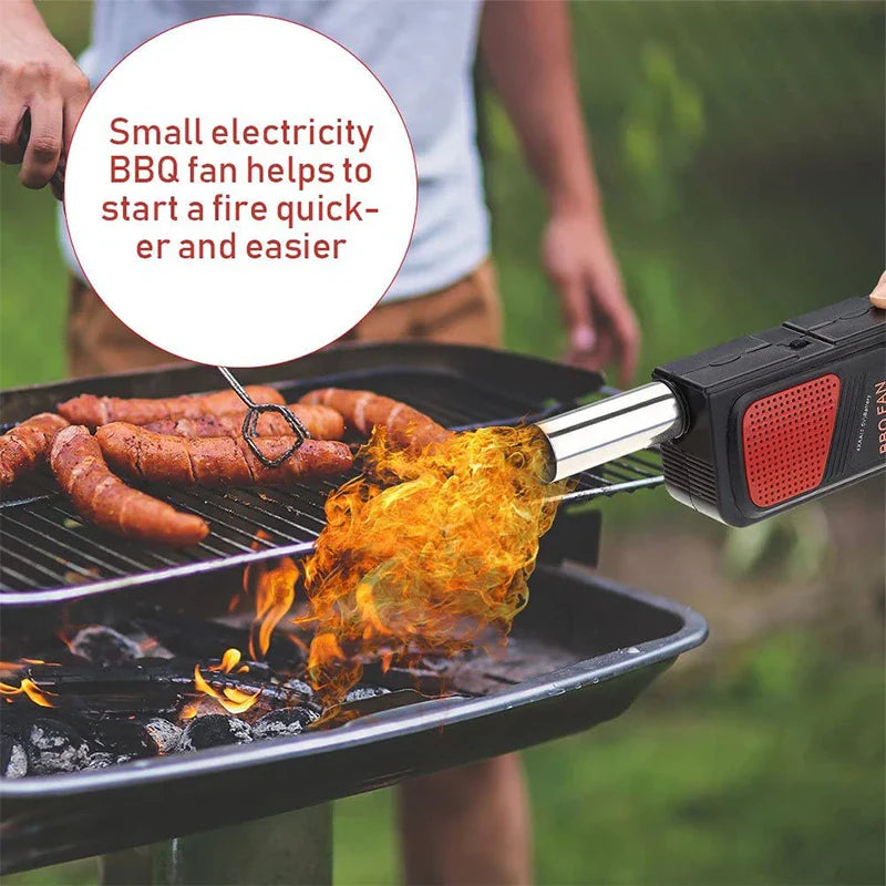 GrillBoost | Elektrischer BBQ-Lüfter | Tragbar & Handlich | Für Kohlegrill & Camping