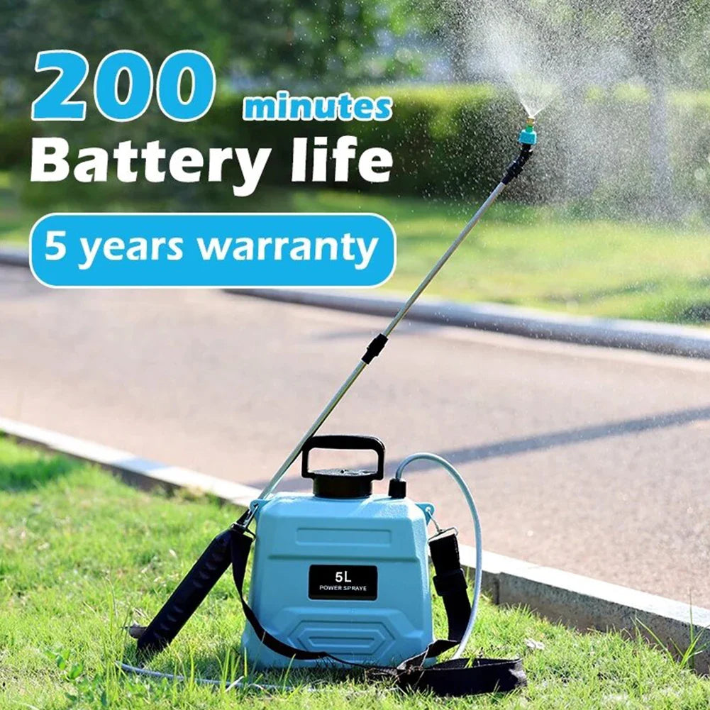 AquaForce | Akku-Drucksprayer 5L | USB Aufladung | Verstellbare Düse für Garten & Reinigung