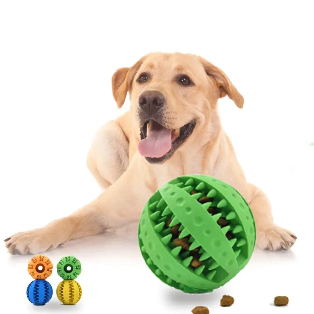 HappyPaws | Hundespielzeug Futterball | Bissfest, Zahnpflege & Interaktiv | Für Welpen & kleine Hunde drinnen und draußen
