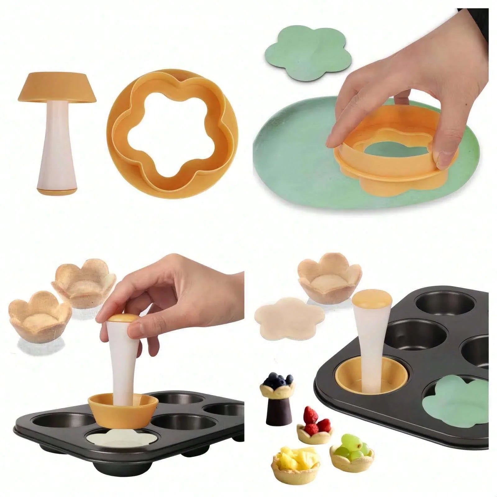 BakeMaster | Teigformer Set | Multifunktional für Törtchen & Cupcakes | BPA-frei