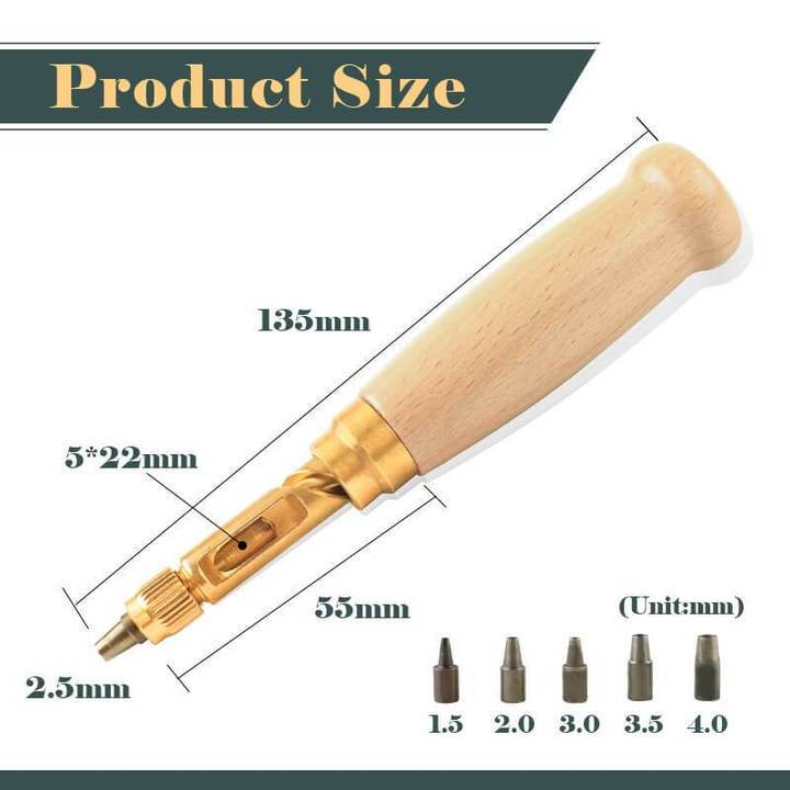 LeatherHole - 6-in-1 Lederlocher Rotationslocher [Letzter Tag Rabatt]