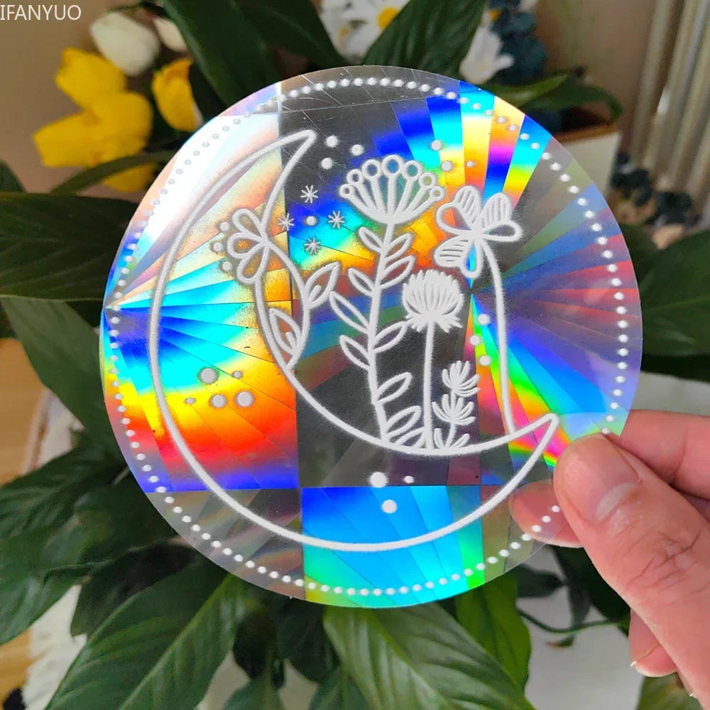 SunGlow Fenstersticker | 3D Regenbogen-Effekt | Selbstklebend & Wiederverwendbar