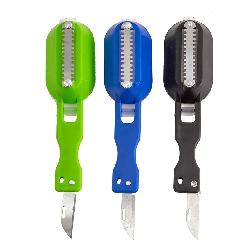 FishClear Pro | Fischschuppenentferner | Spritzschutz | Edelstahlklinge | Kompakt