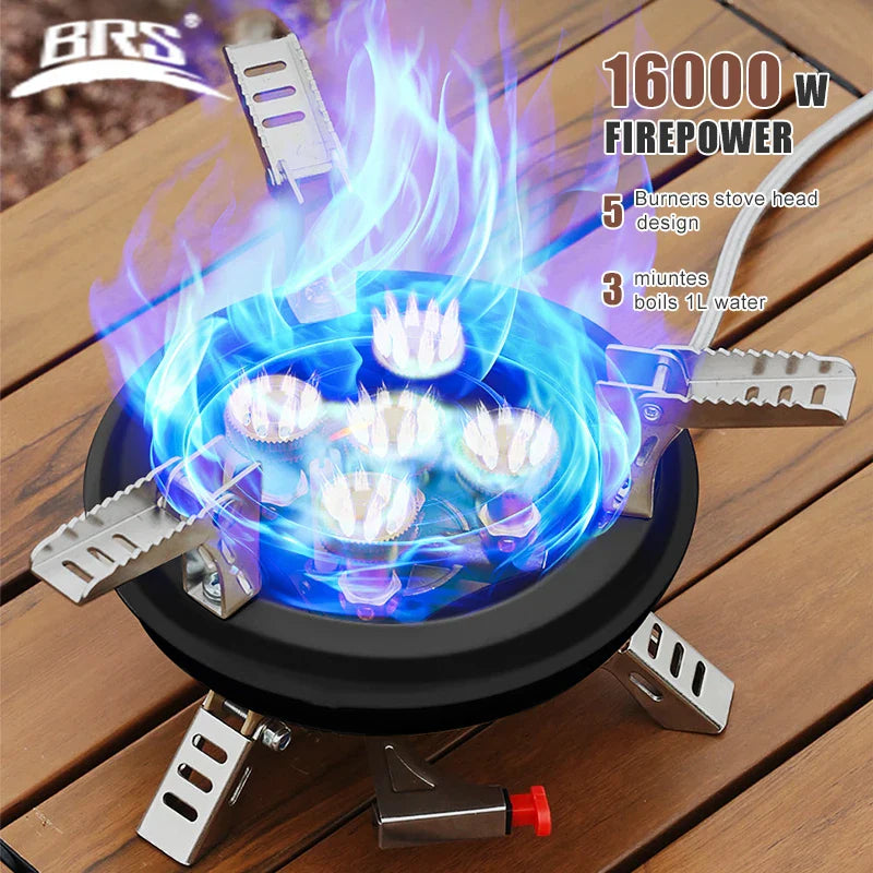 PowerFlame AlpineGourmet Gaskocher | 16,000W Leistung | Kompakt & Tragbar | Einfache Piezo-Zündung