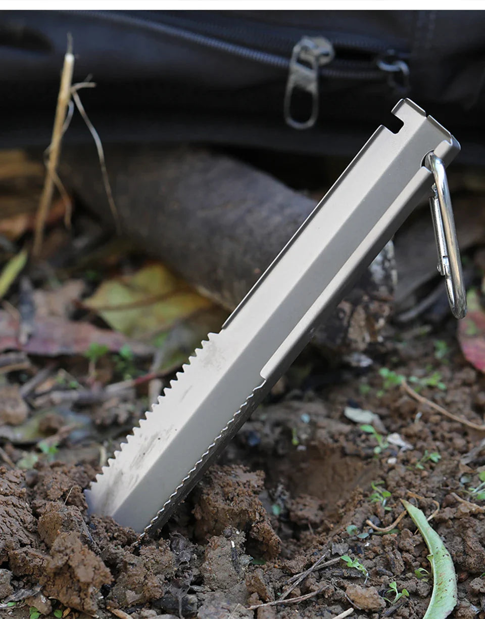 TitanEdge UltraSpade | Titan-Schaufel | Ultraleicht & Rostfrei | Mit Clip & Tasche