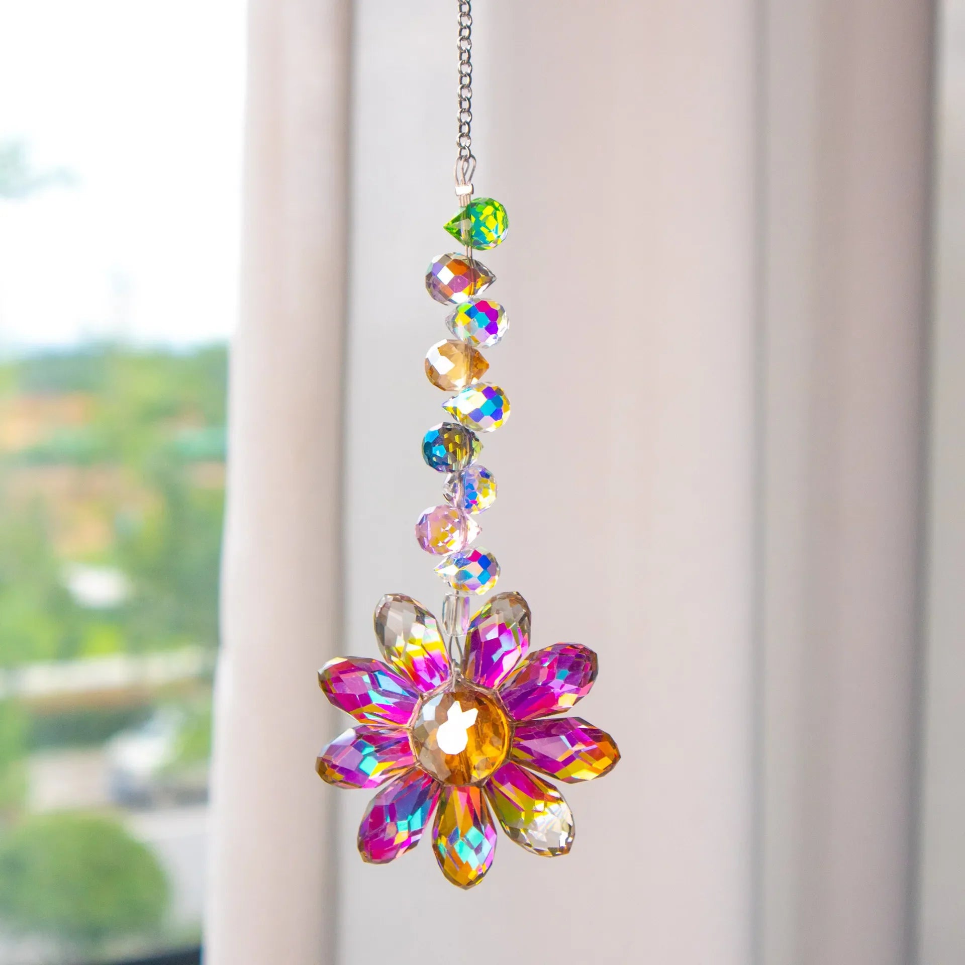 CrystalGlow | Kristall-Suncatcher | Regenbogenfänger | K9 Glas