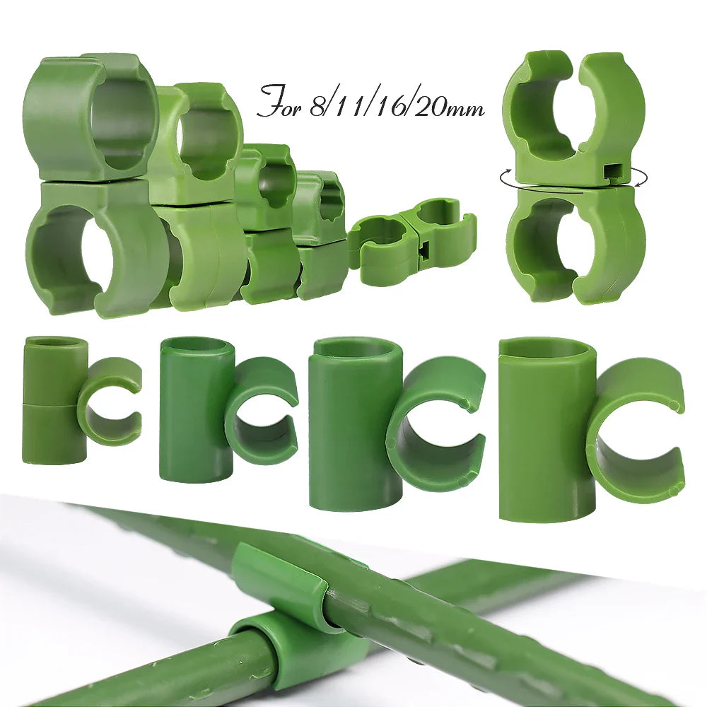 TrelliSnap Connect | 15er-Set Kreuzverbinder für Pflanzenstützen | Für .8–2.0 cm Stäbe | Verstellbare Klammern für Rankgitter & Pflanzengerüste