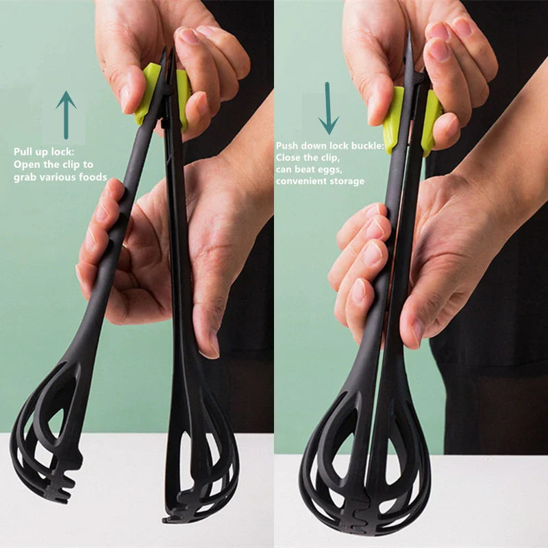 TriWhisk Pro | 3-in-1 Küchenhelfer | Schneebesen, Rührer & Zange | Ergonomischer Anti-Rutsch-Griff | Farbenfrohes Design