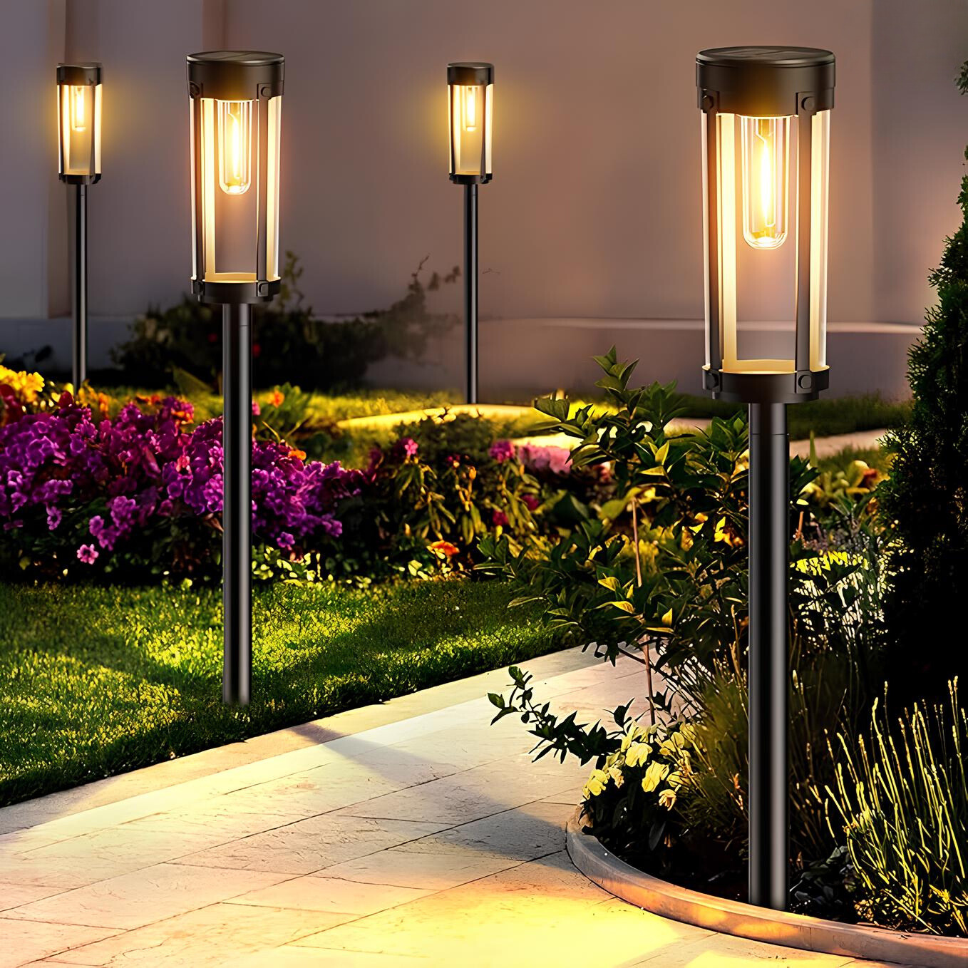 LumaGlow Solar Torch | Stilvolle Außenbeleuchtung | Solarbetrieben | Flexibel Platzierbar