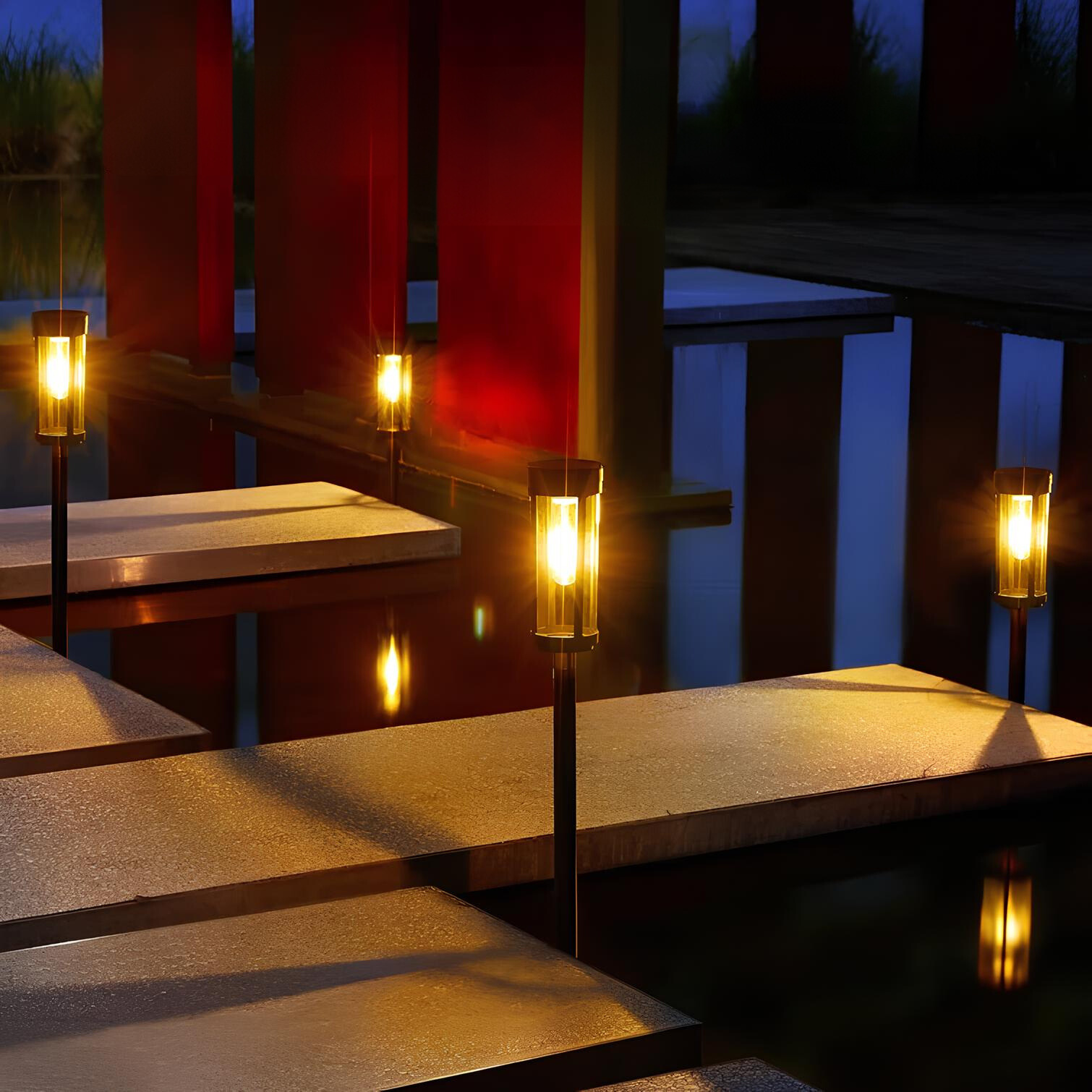 LumaGlow Solar Torch | Stilvolle Außenbeleuchtung | Solarbetrieben | Flexibel Platzierbar