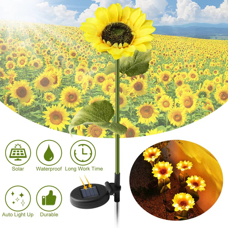 GardenGlow - Sonnenblumen-Solarleuchten für den Außenbereich [Letzter Tag Rabatt]