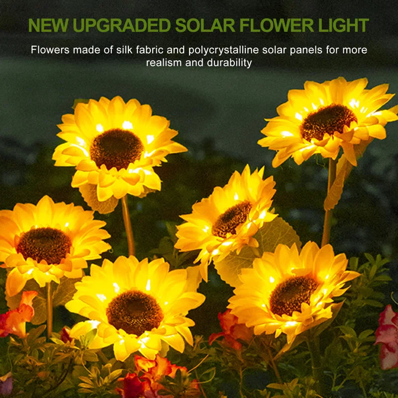 GardenGlow - Sonnenblumen-Solarleuchten für den Außenbereich [Letzter Tag Rabatt]
