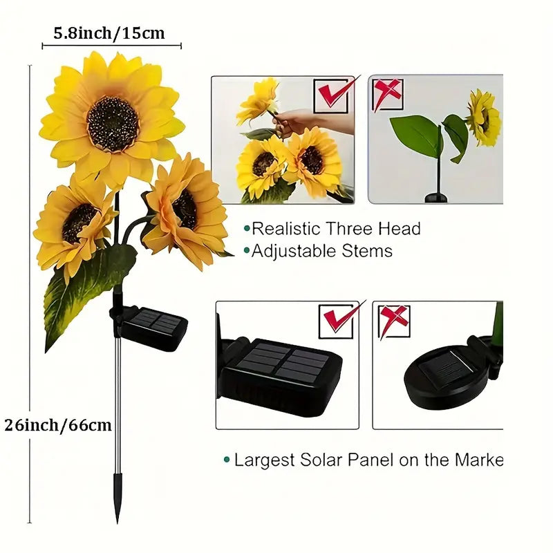 GardenGlow - Sonnenblumen-Solarleuchten für den Außenbereich [Letzter Tag Rabatt]