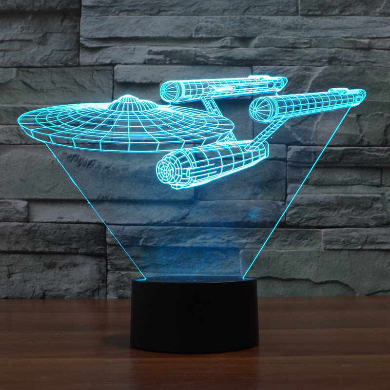 SkyTrek Illuma | 3D-Lampe | Schwebendes Raumschiff | Mehrfarbige LED-Beleuchtung