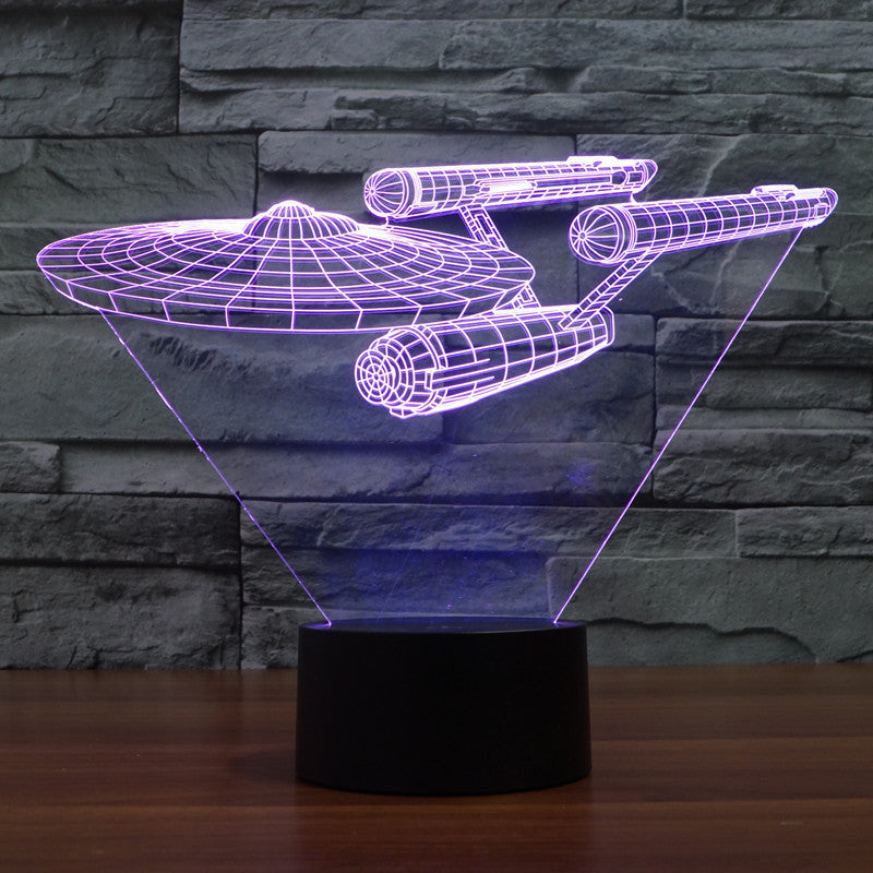 SkyTrek Illuma | 3D-Lampe | Schwebendes Raumschiff | Mehrfarbige LED-Beleuchtung