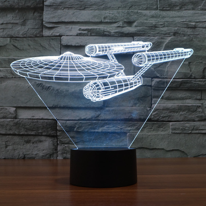 SkyTrek Illuma | 3D-Lampe | Schwebendes Raumschiff | Mehrfarbige LED-Beleuchtung