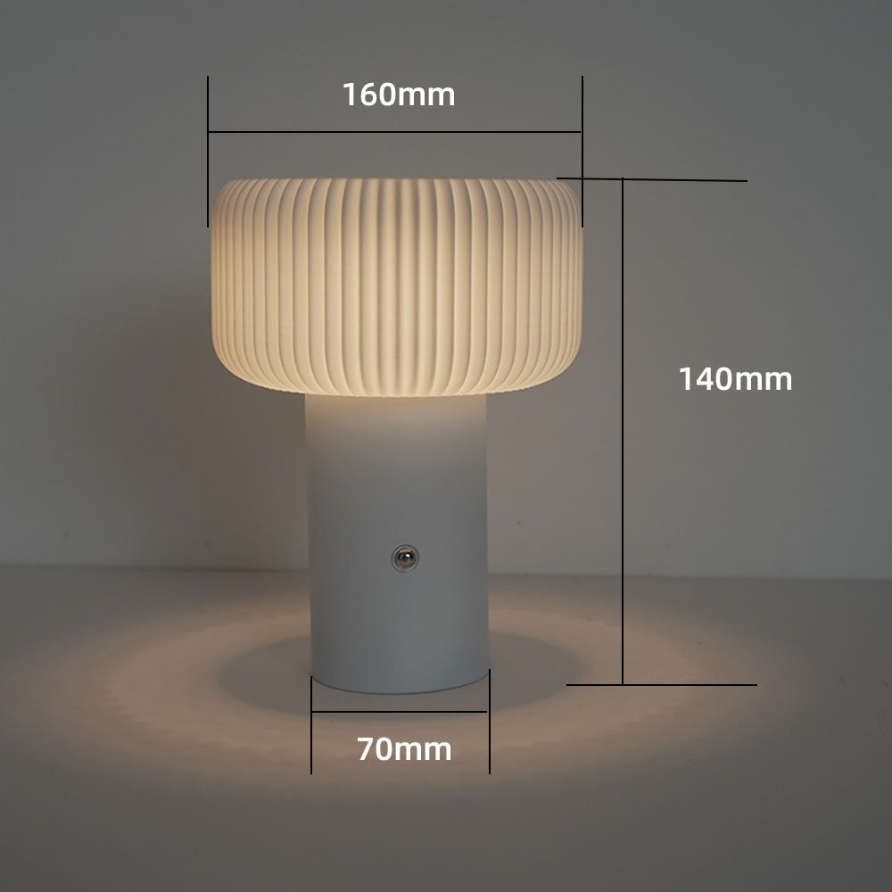 LumiShroom Pilz-Tischlampe | Warmweißes LED-Licht & Touch-Steuerung | Minimalistisches Design | Für Schlafzimmer, Wohnzimmer & Büro