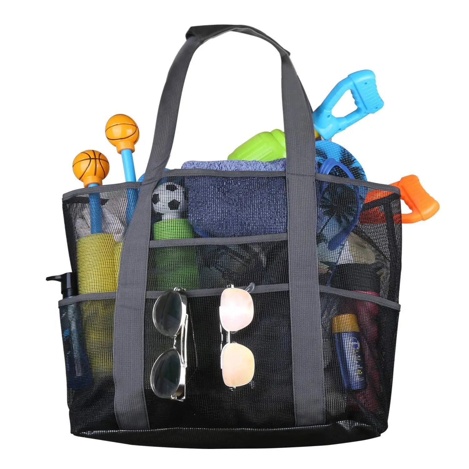 MarinaWave | Große Strandtasche | Wasserabweisend | 8 Außentaschen