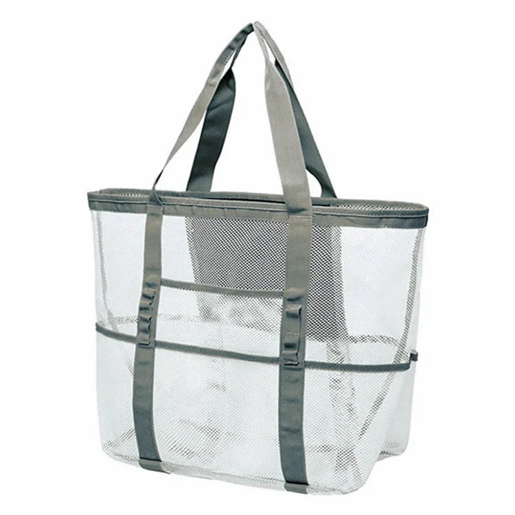 MarinaWave | Große Strandtasche | Wasserabweisend | 8 Außentaschen