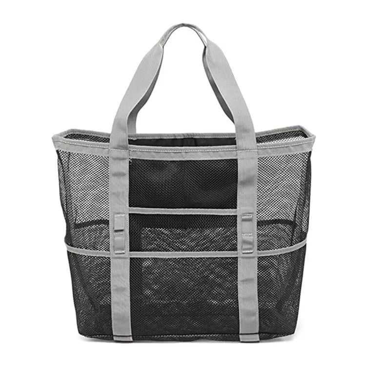 MarinaWave | Große Strandtasche | Wasserabweisend | 8 Außentaschen