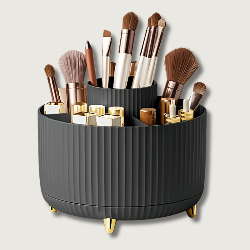 OrbiLux | 360° Drehbarer Make-up Organizer | Platzsparend & Stabil | Vielseitige Aufbewahrung | Elegantes Design