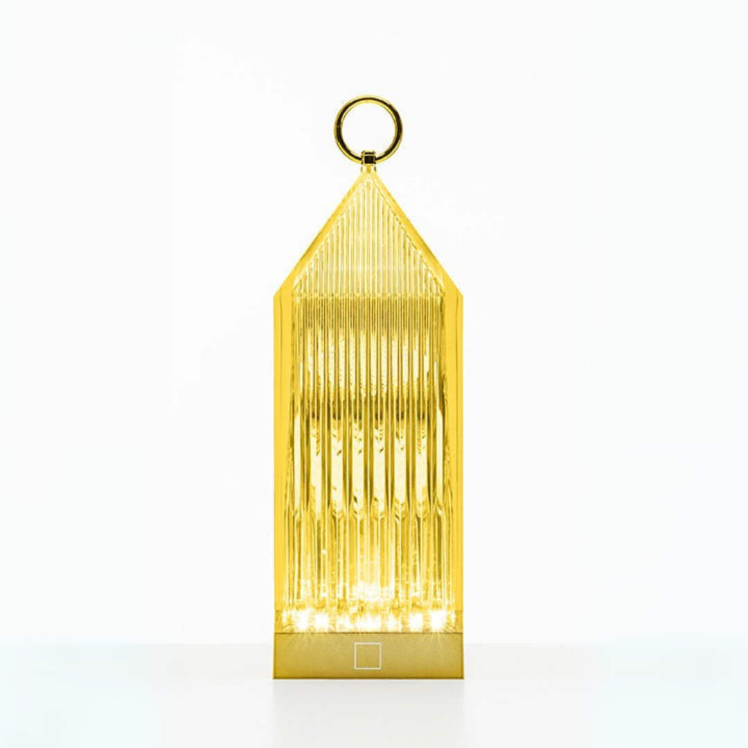 GlanzAura Kristalllampe | Kabellos & Dimmbar | Tragbares Lichtobjekt | Warmweiß