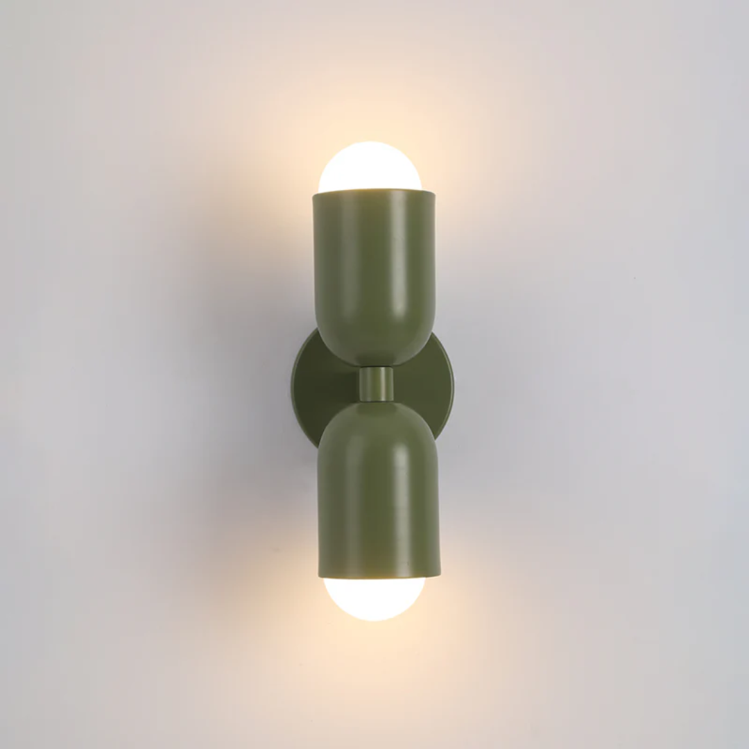 LumoAura Wandleuchte | Beidseitiges LED-Licht | Farbige Akzente | Modernes Wanddesign