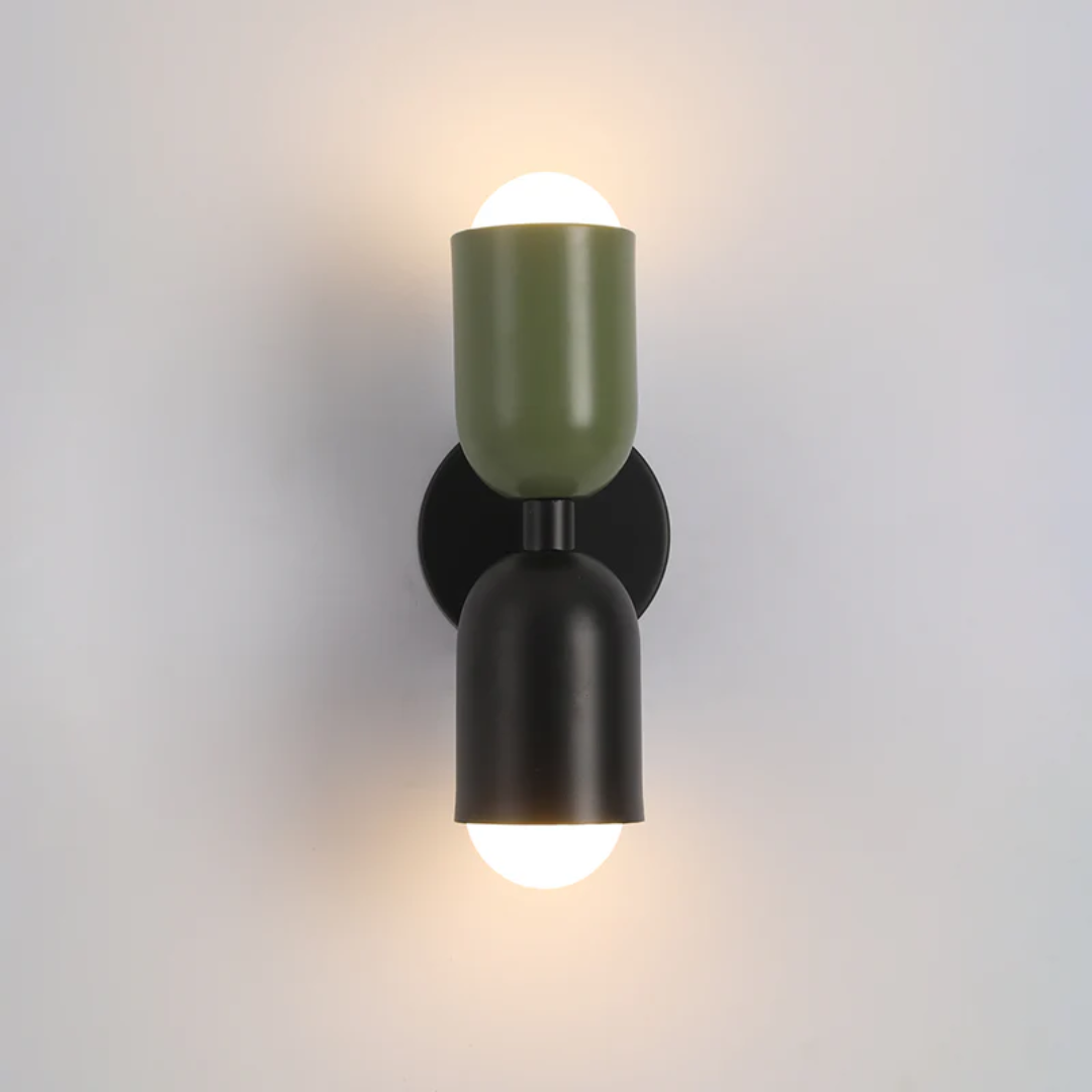 LumoAura Wandleuchte | Beidseitiges LED-Licht | Farbige Akzente | Modernes Wanddesign