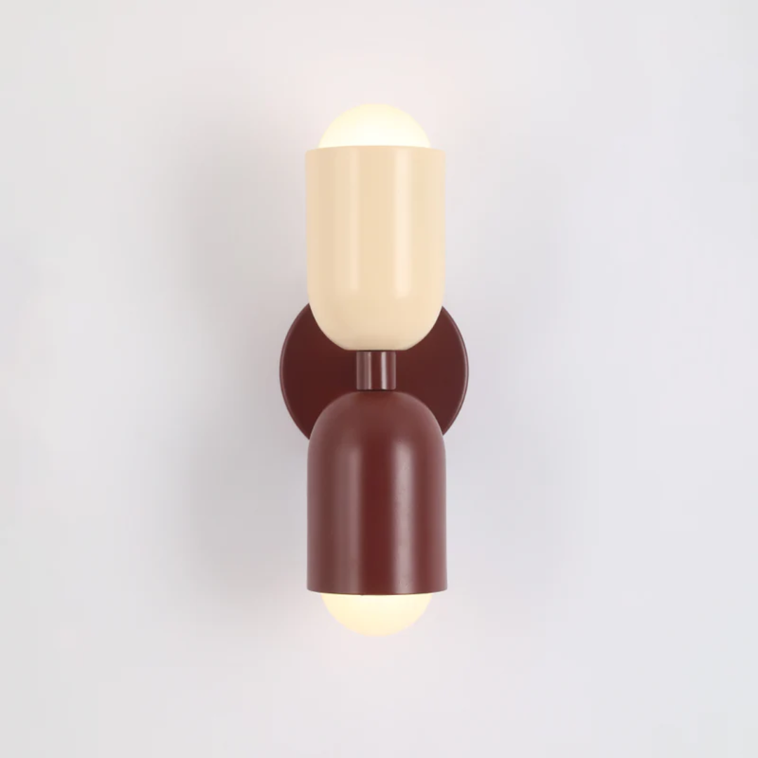 LumoAura Wandleuchte | Beidseitiges LED-Licht | Farbige Akzente | Modernes Wanddesign