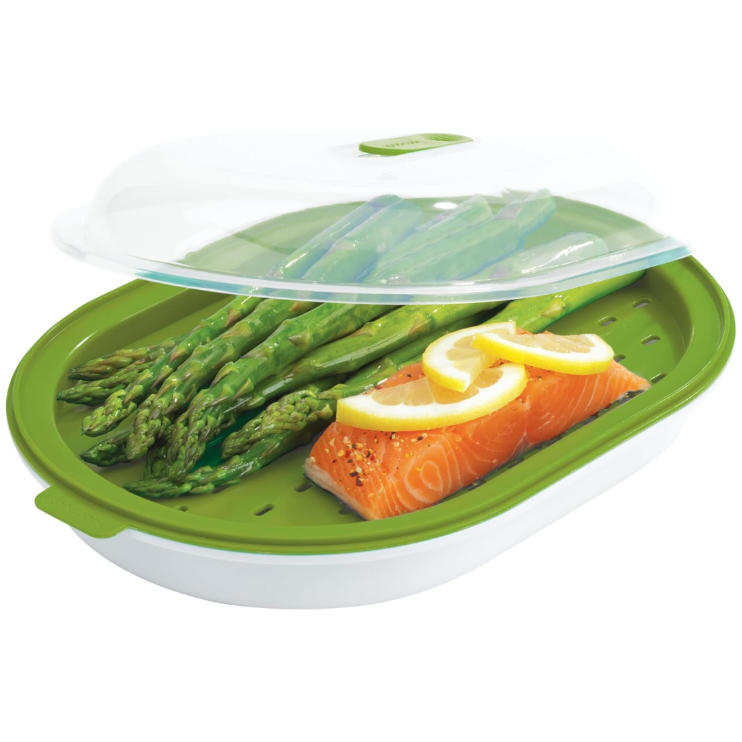VitaSteam | Mikrowellen-Dampfgarer | Schnell & Gesund Dämpfen | Für Gemüse, Fisch & Mehr